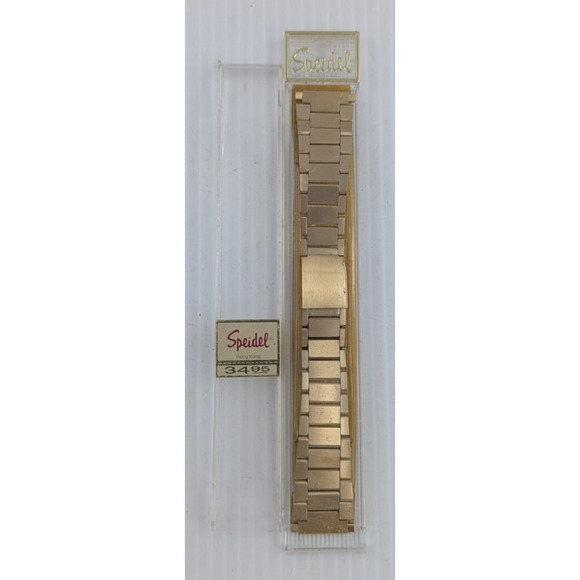 Speidel Gold Stainless Steel Men Watch Band 1406/10 R - Picture 1 of 7